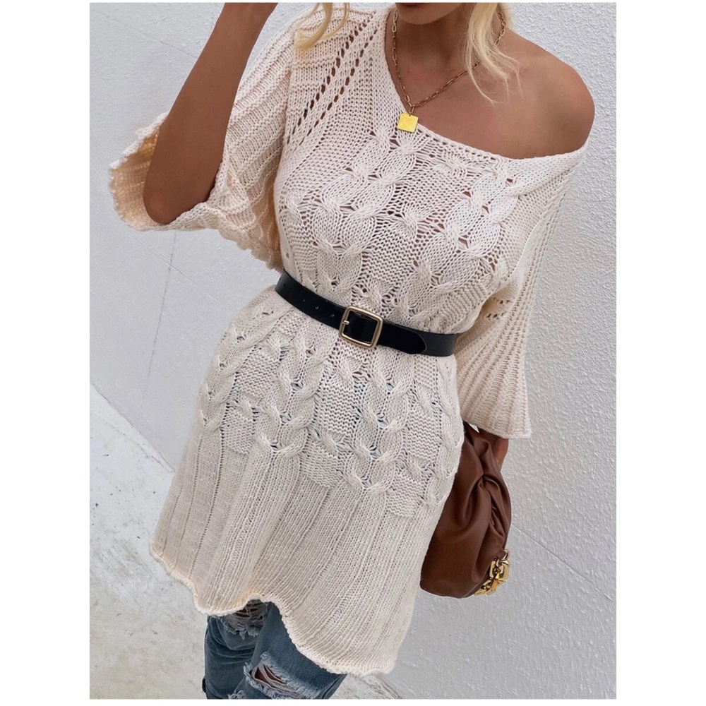 Cozy chunky Knit Sweater Dress - Picture 3 of 5